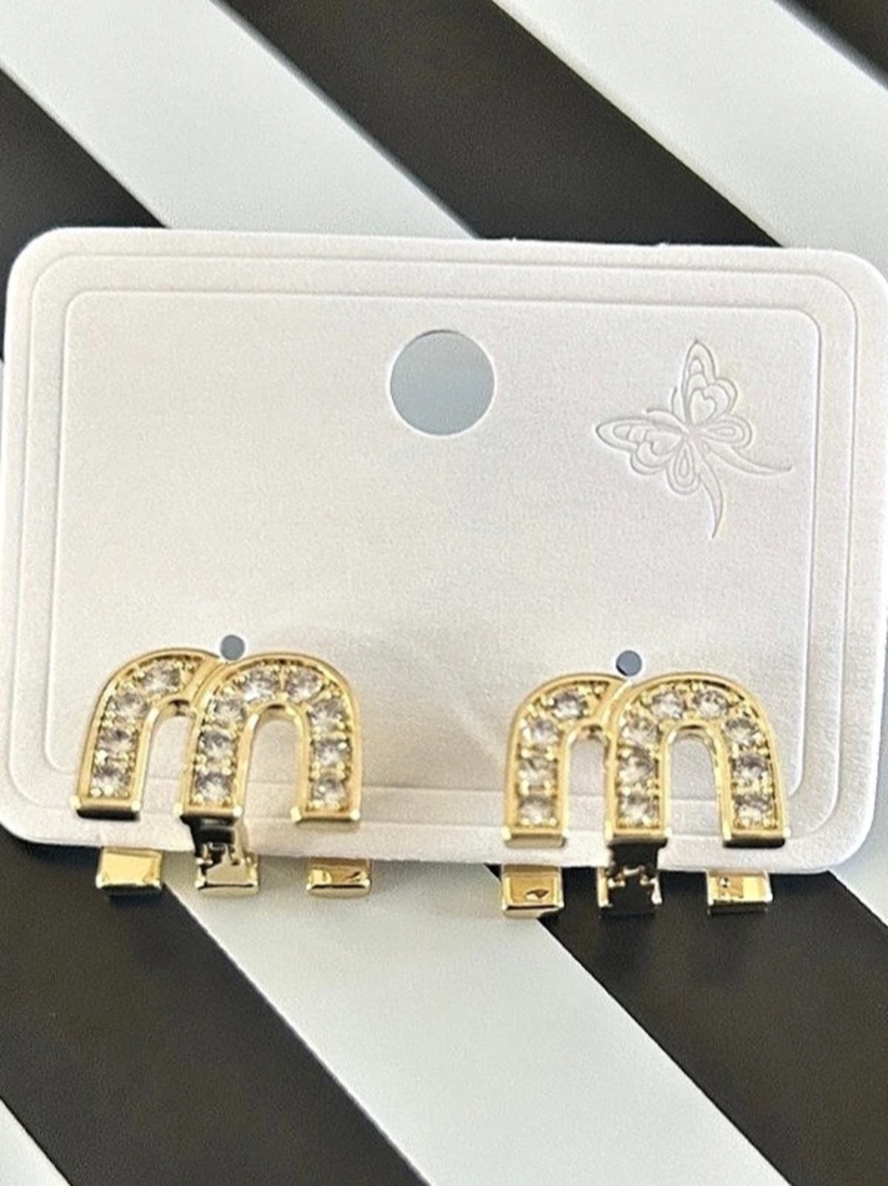 Gold Double-sided Fashion Earrings